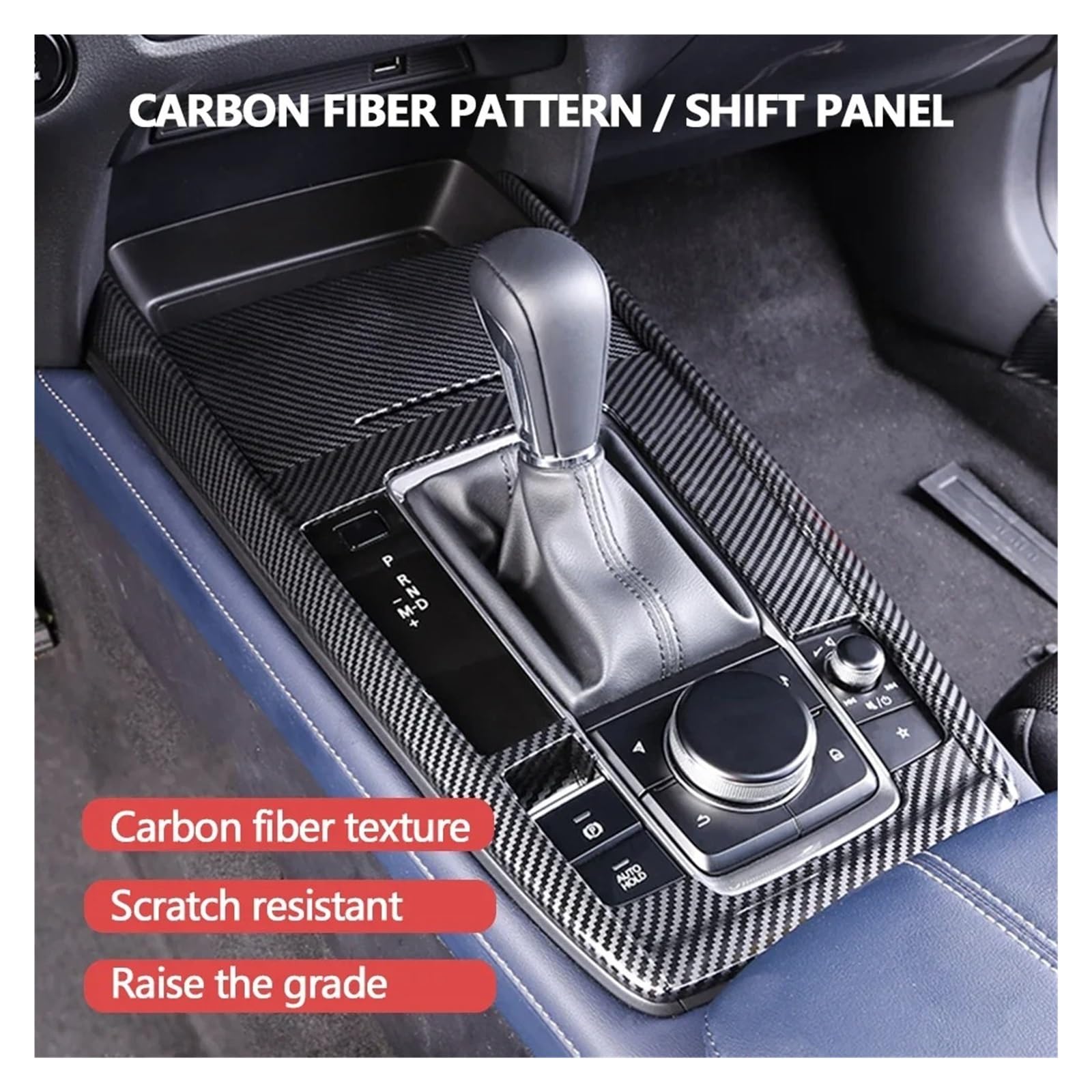 Cubierta panel engranajes Para Mazda CX30 Para CX-30 2019 2020 2021 Panel Engranaje Central Coche Panel Control Calcomanía Caja Cambios Coche Modificación