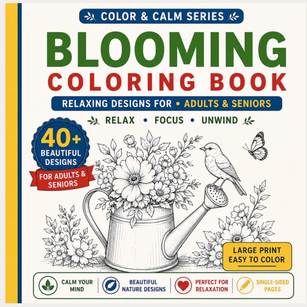 BLOOMING PAGES: An Adult Coloring Book of Beautiful Botanical Gardens and Flowers (COLOR & CALM SERIES)