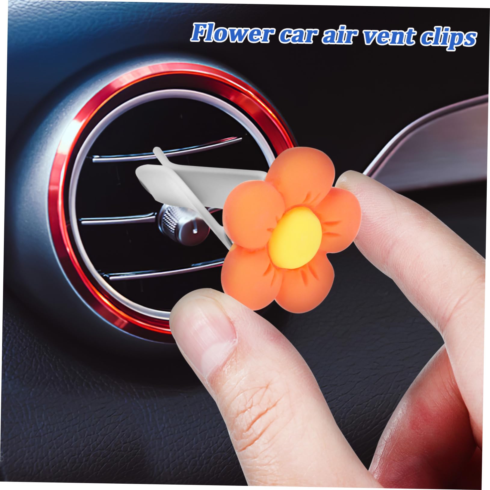 ULTECHNOVO 60stücke Auto Lüftung Clips Blumen Haken Bunte Autozubehör Für Frauen Inklusive Blumenhaken Langlebig Leicht Zu Installieren Geeignet Für Fahrzeugtypen