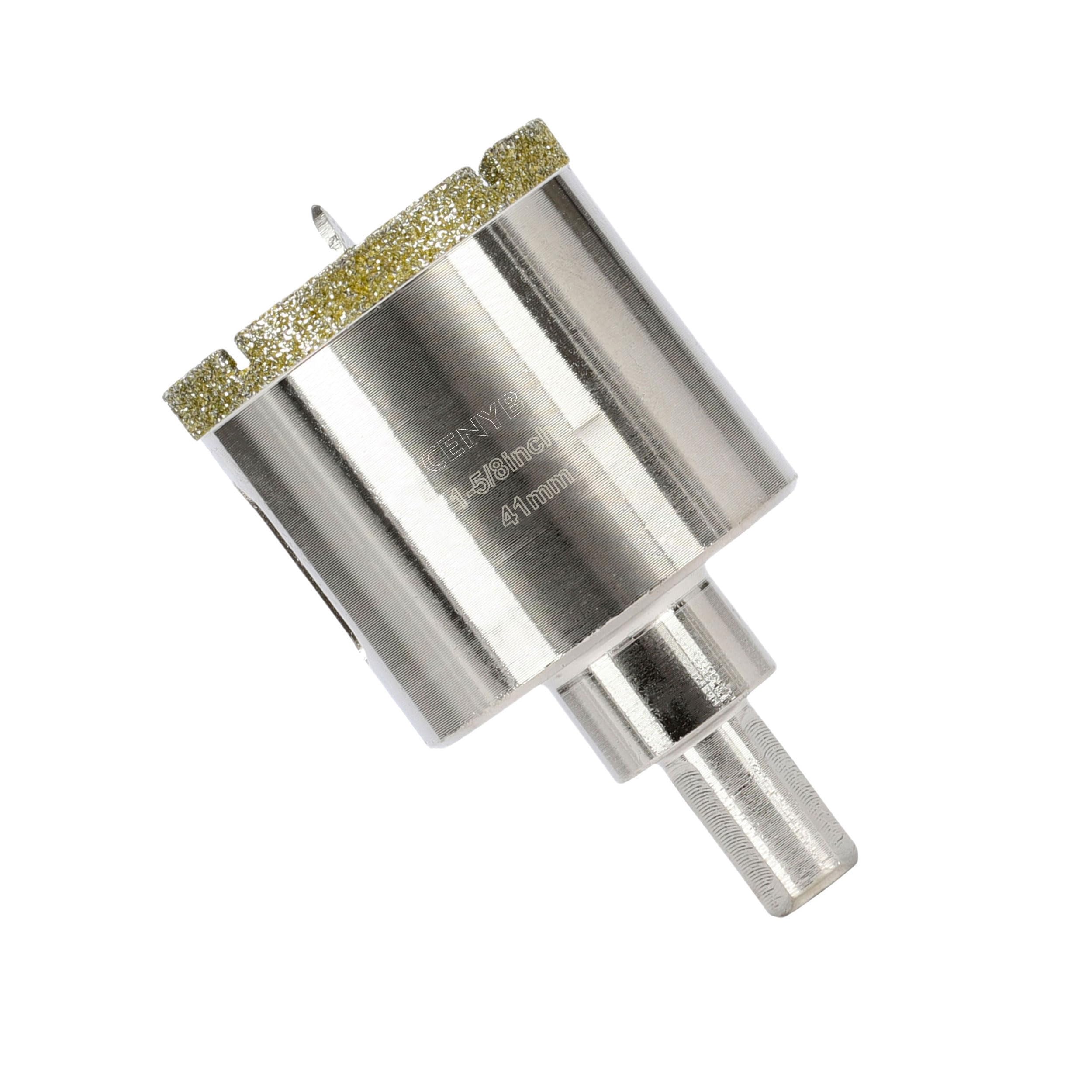 1-5/8 Inch 41mm Tile Hole Cutter Drill Bit Diamond Metal Hole Saw with Center Pilot Drill – Diamond-Coated for Marble, Granite, Ceramics, Porcelain Tiles, Glass — image 1