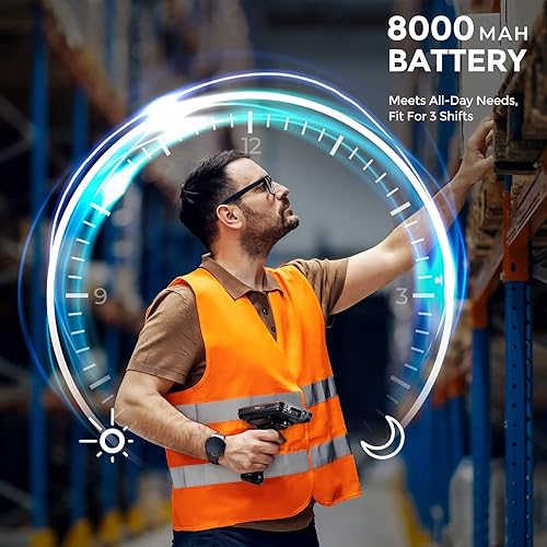 Miniatura 4 de MUNBYN Android 13 escáner de código de barras portátil computadora móvil 1D/2D QR, centro de reparación de EE. UU., 2 años de reparaciones sin