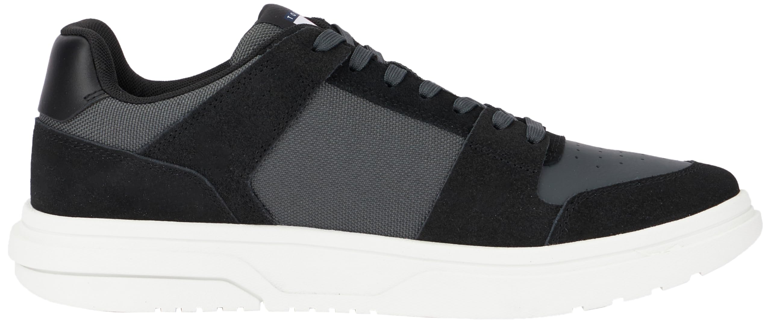 Tommy Jeans Uomo Sneakers Brooklyn in Pelle Scamosciata, Nero (Black), 40