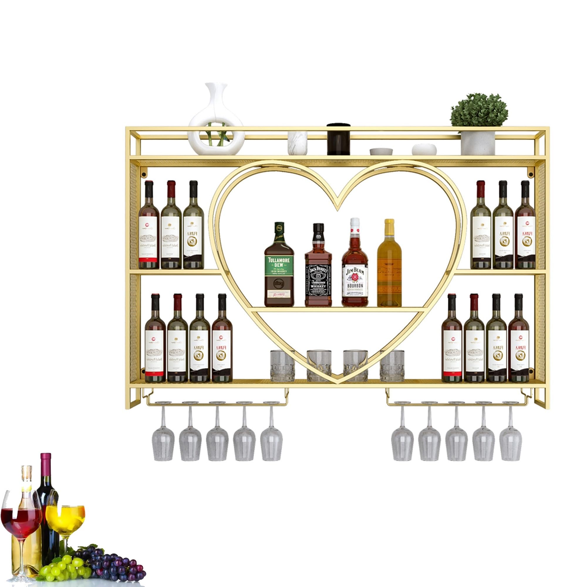 Étagère à vin murale LED : la solution de bar moderne contre le manque de place à la maison