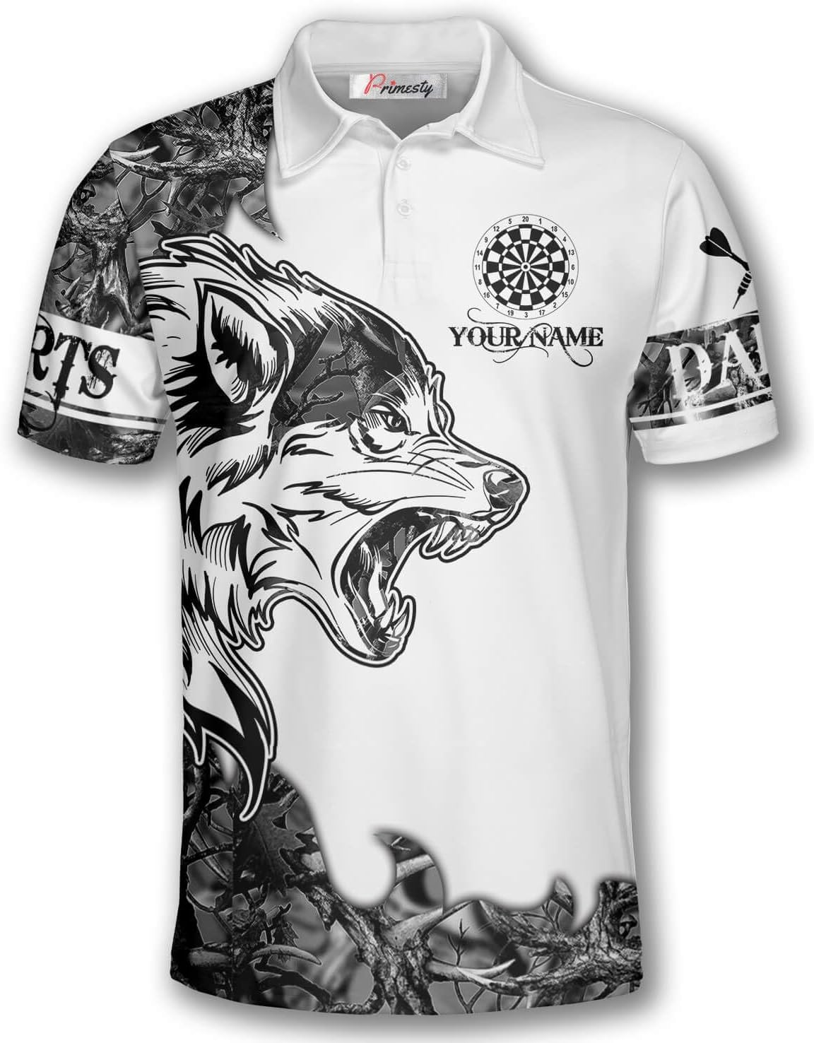 PRIMESTY Custom Darts Shirts for Men, Personalized Darts Jerseys for Men, 3D Darts Polo Shirts Size S-5XL