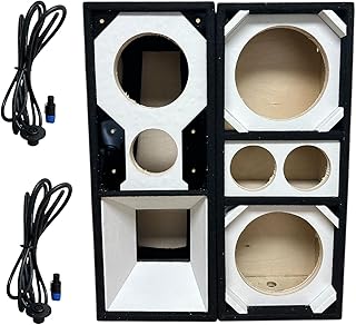 8" Brazilian Style Chuchera Speaker Box for Two 8" Speakers and 2 Tweeters and 1La 1 Driver 1 Tweeter Box Vented Enclosure for Car