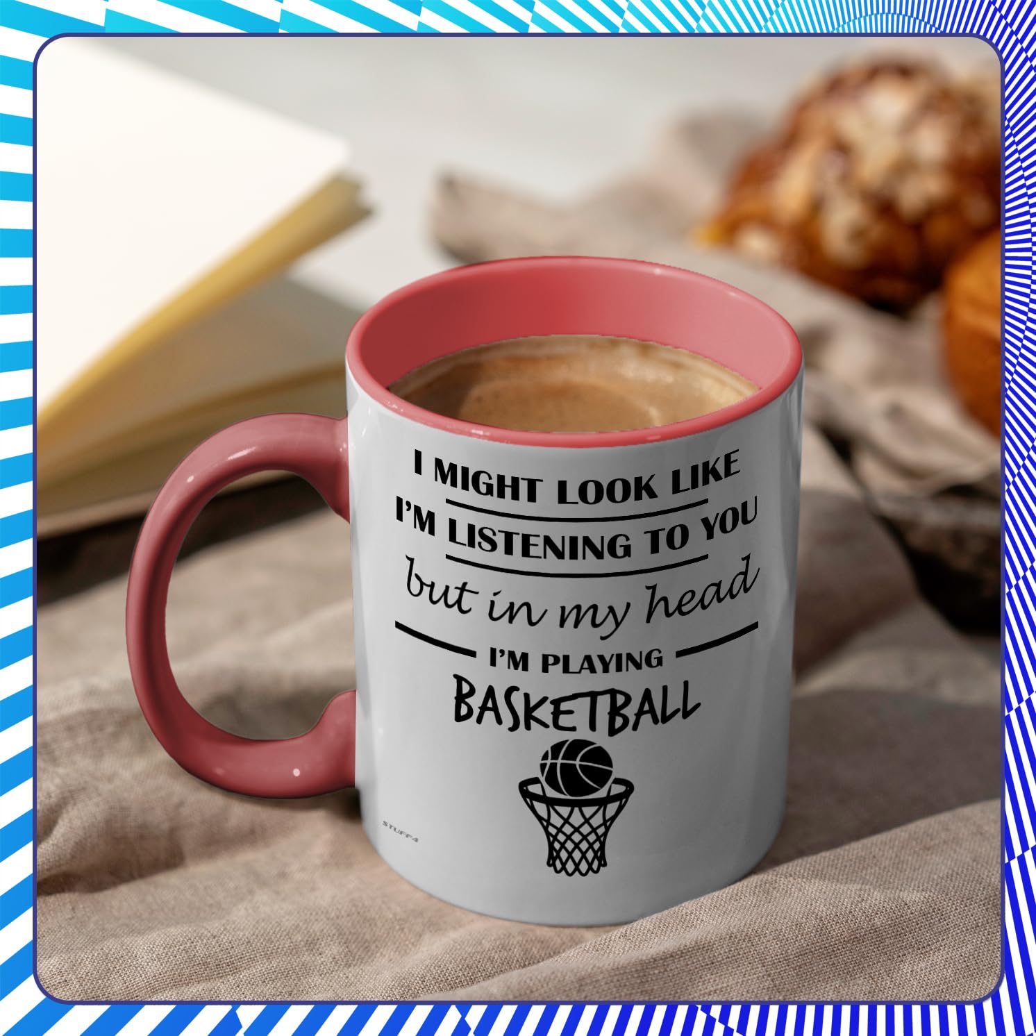 Stuff4 Basketball Gifts, in My Head Mug, Funny Gift for Basketball Lover Men Women - Image 2