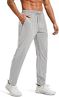MAGCOMSEN Men's Lightweight Tapered Joggers with Zipper Pockets - Breathable 4-Way Stretch Athletic Pants for Running Workout Gym