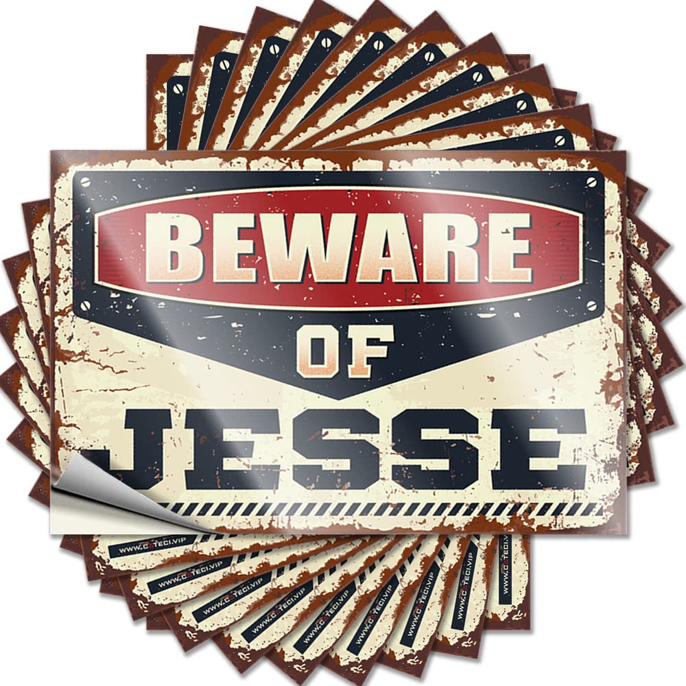 Tattoo Plain Peel and Stick - Beware of Jesse Water Optical Illusion Waterproof Vinyl for Student(6X9CM)