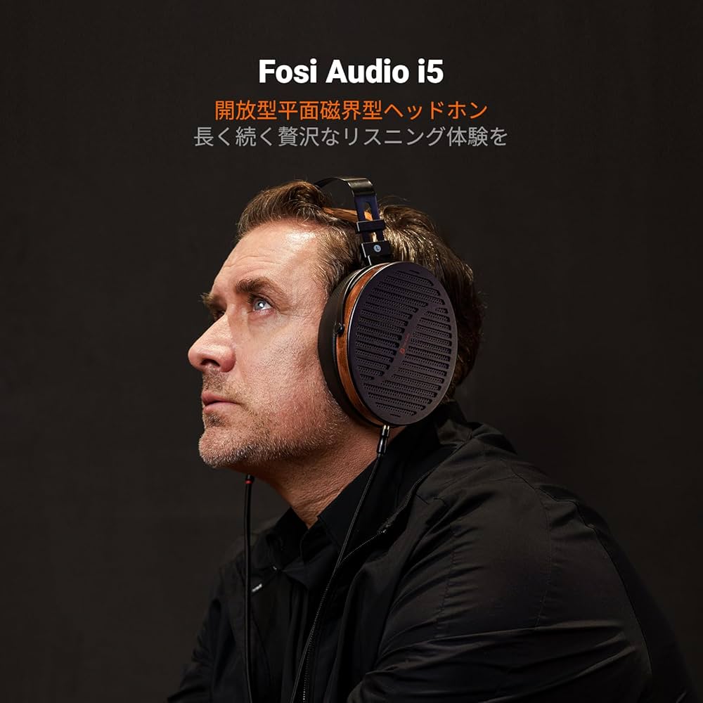 Fosi Audio i5 　大経口　平面　開放型ヘッドフォン Amazon.co.jp: Fosi Audio i5 開放型 平面磁気 ヘッドホン 97mm 超大型