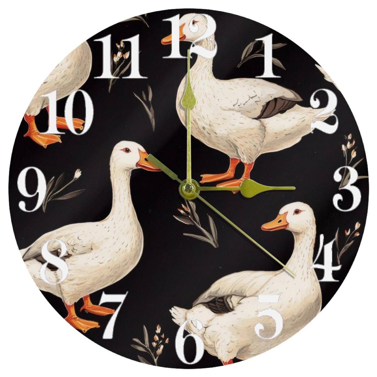 Horloge murale blanche indienne à quartz silencieuse pour salon
