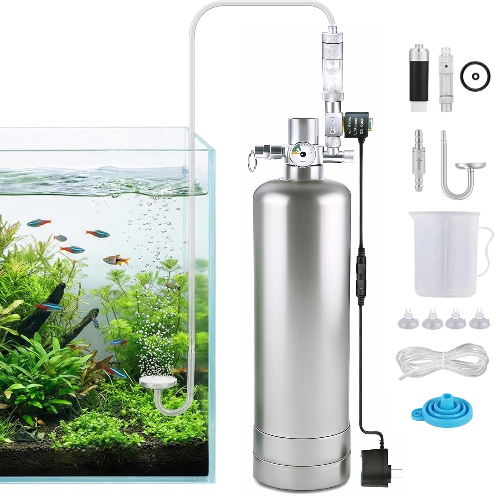 kit co2 aquarium 2 litres complet