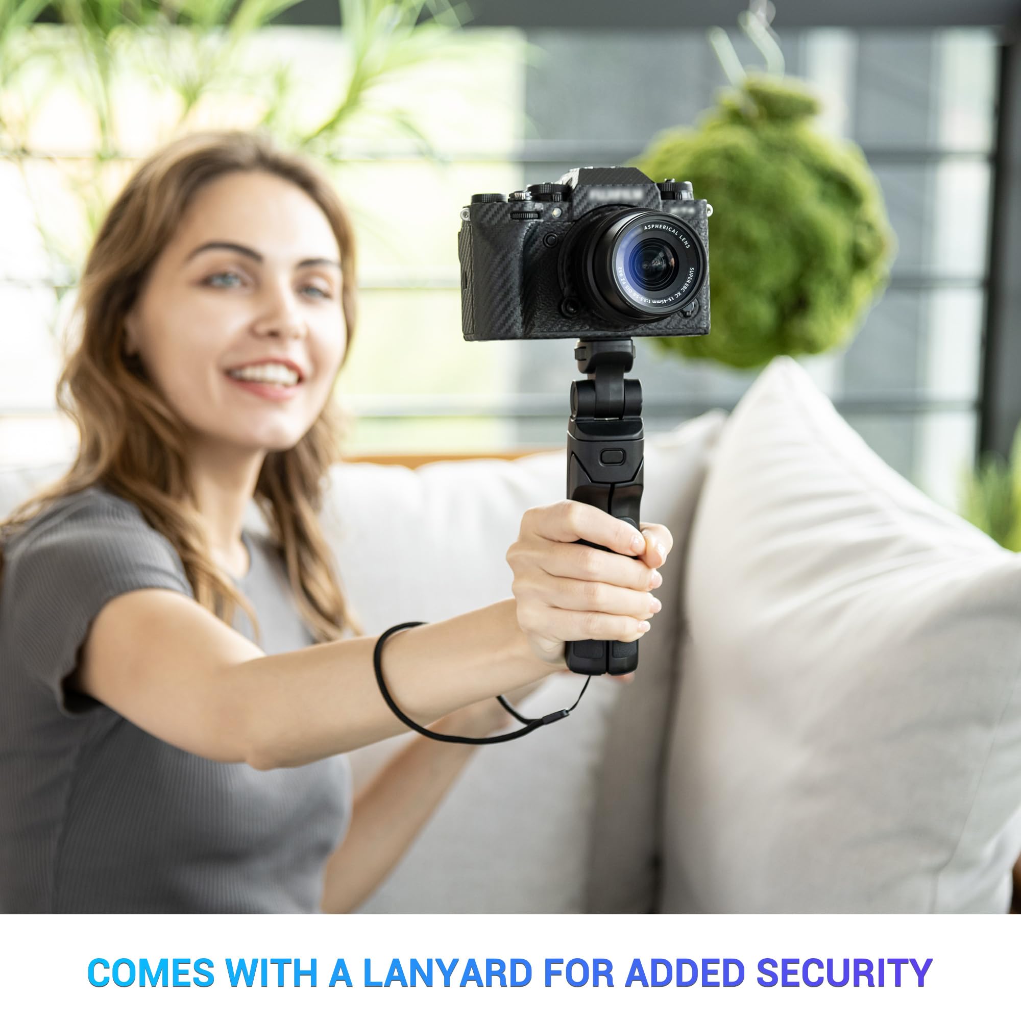 JJC Statyw biurkowy z uchwytem Vlog z pilotem Bluetooth TG-BT1 do Fujifilm X100VI X-S20, X-H2S, X-H2, X-T5, X-T4, X-T3, X-T30 II, X-T30, X-S10 stabilizator wideo kamery