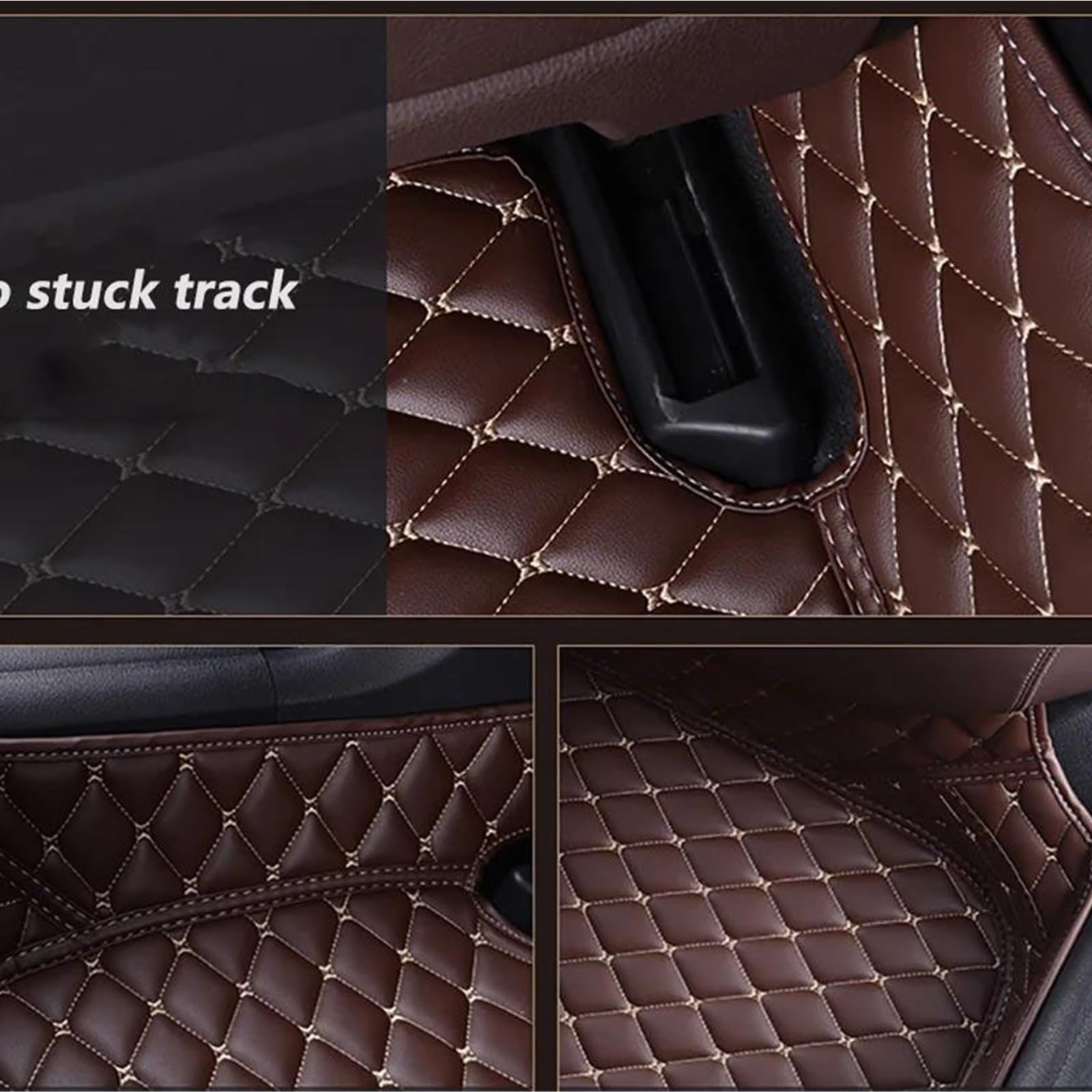 Auto Matten Teppiche Für A6 C8 2019–2023 | Wasser- und staubbeständig und lässt sich leicht mit Wasser oder einem feuchten Tuch reinigen.(Black Red 5 Seat)