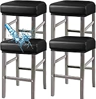 Vista 8 de ANWUCHEN Fundas de taburete rectangulares, paquete de 2 fundas elásticas impermeables de poliuretano rectangulares para taburetes de bar, fundas