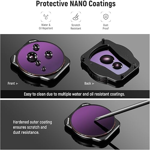 Miniatura 7 de NEEWER Juego de filtros NDPL compatibles con DJI Air 3, paquete de 4 unidades ND8PL ND16PL ND32PL ND64PL Kit de filtro de densidad neutra