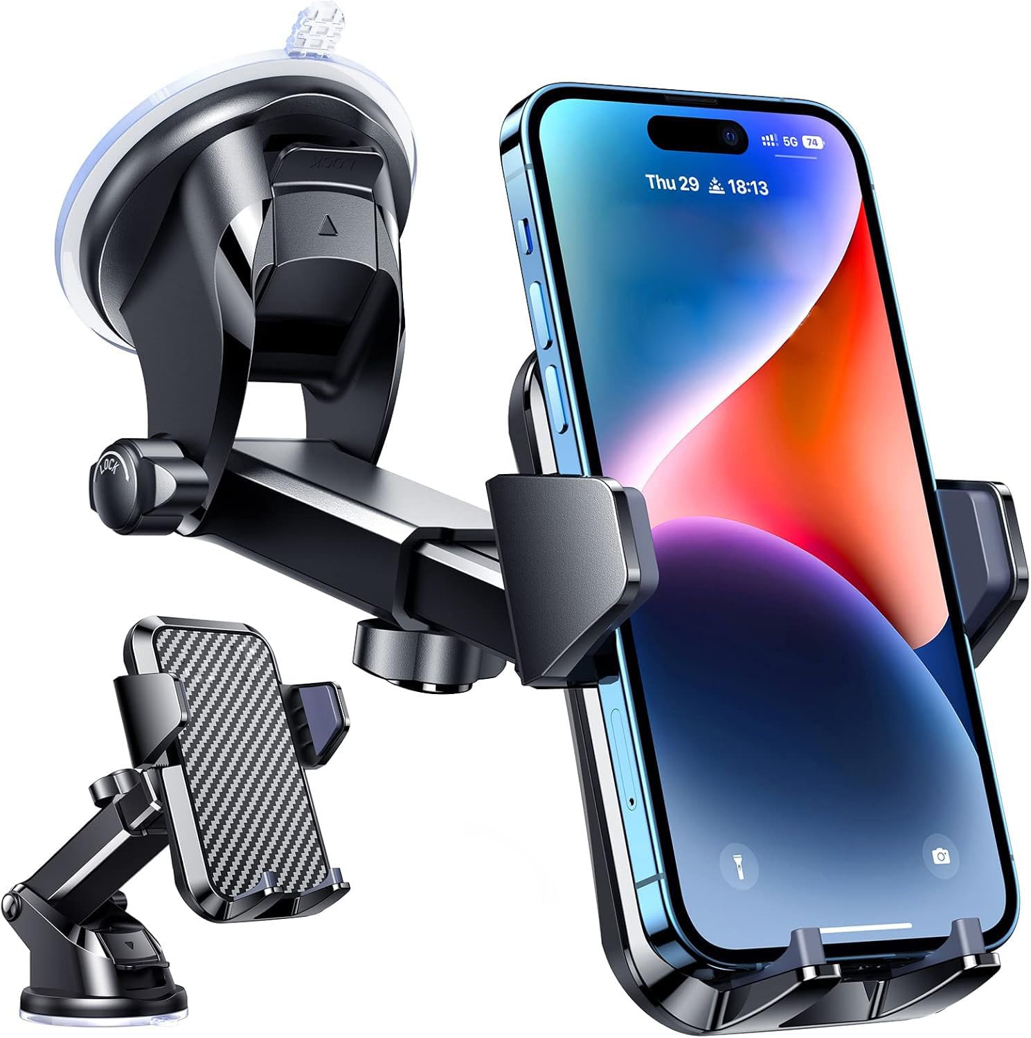 QBNCEG Car Phone Holder Long Arm, Dashboard Phone Holder for Car Windshield Dashboard,For Alfa Romeo Giulietta