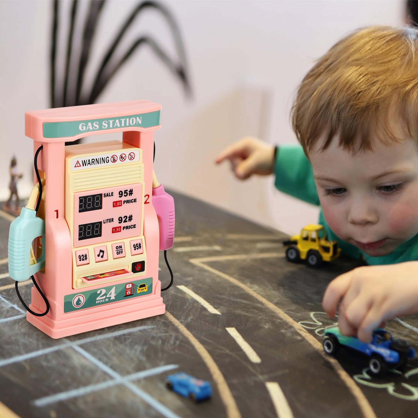 Vaguelly Boy Girl Gas Station Toy Set Realistic Simulation Gas Pump for Interactive Play Educational Learning and Fun Traffic Station Model Safe Plastic Construction - Image 6