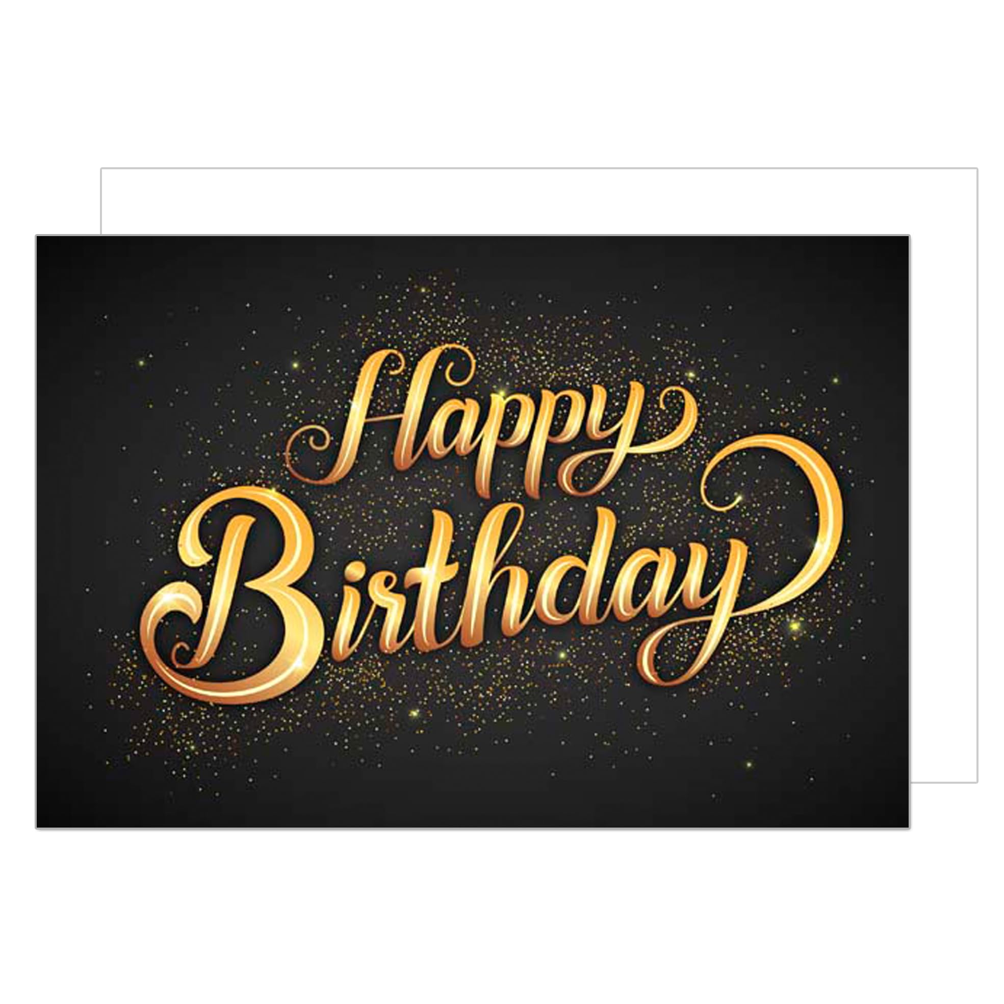 Edition Seidel – Biglietto Auguri XXL Formato A4 – Buon Compleanno Con Palloncini Oro – Senza Testo Interno – Alta Qualità