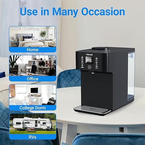 Miniatura 9 de Sistema de filtro de agua de ósmosis inversa para encimera, purificador de agua Cobectal de 8 etapas, 41 puro para drenar, reduce TDS, no requiere