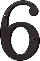 Vista 1 de Baldwin Estate 90676.102.CD - Casa tradicional de latón macizo número seis en bronce aceitado, 4.75 pulgadas