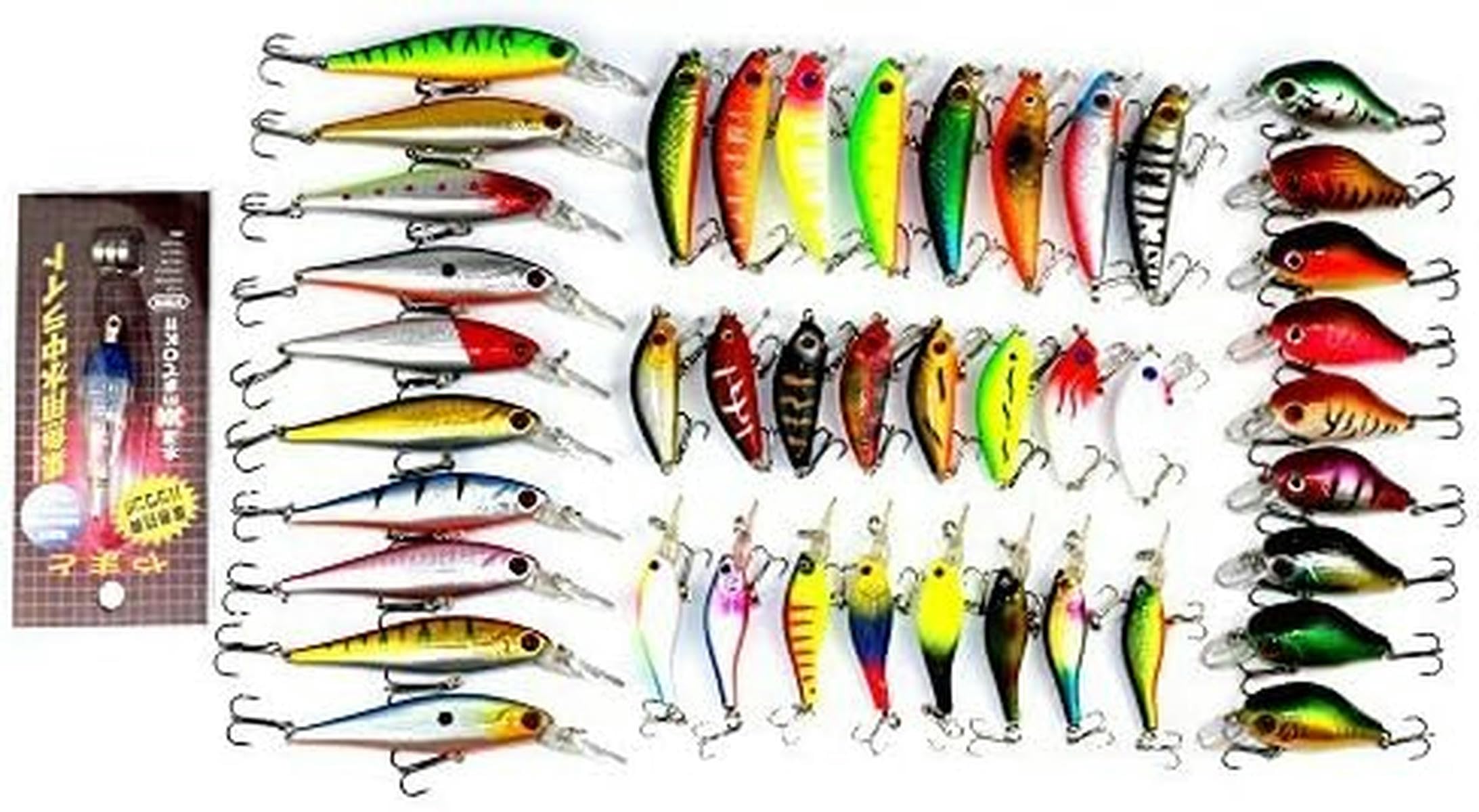 44-teiliges Angelköder-Set mit Minnow-Angelködern, Crankbaits und harten Swimbaits