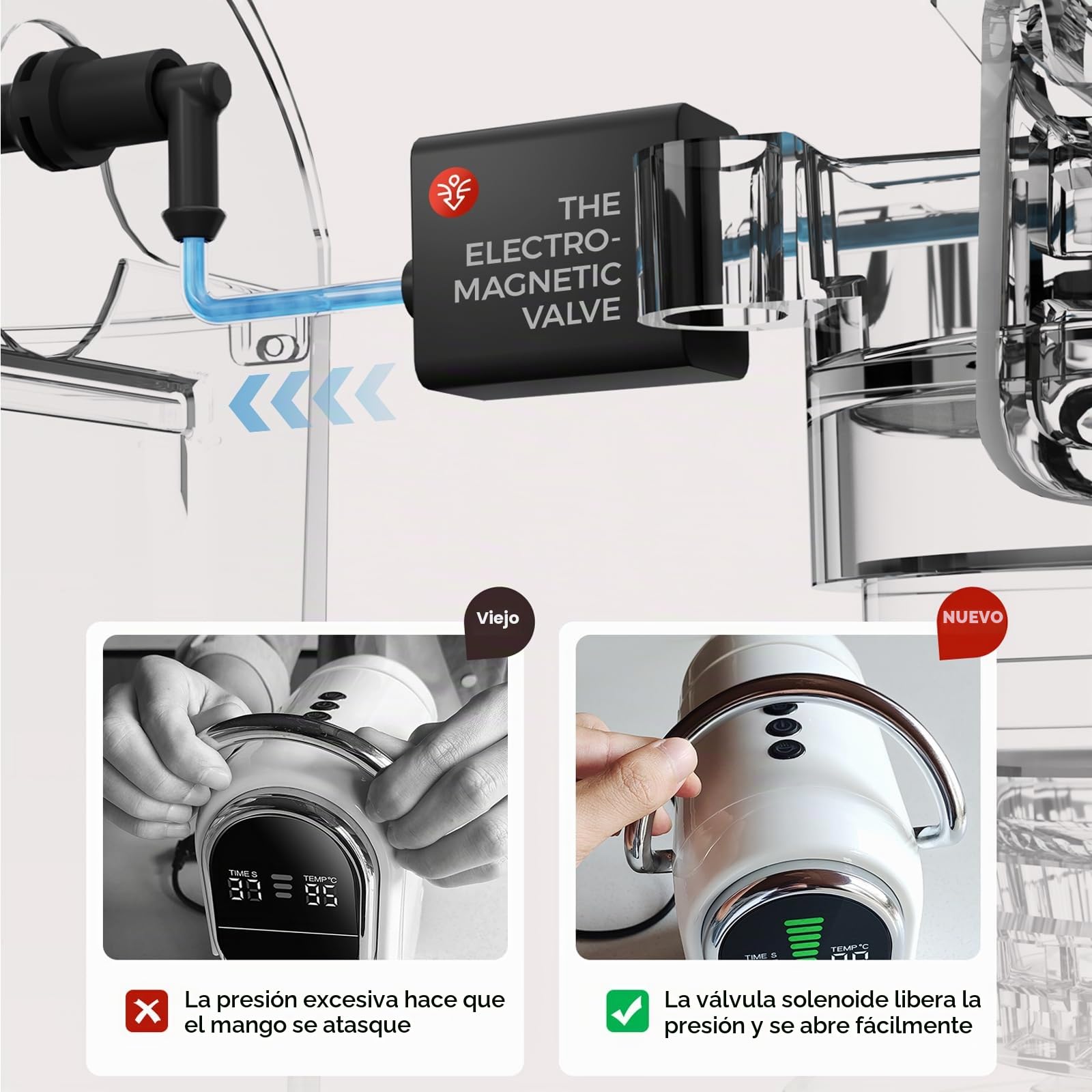 CAFELFFE Máquina de Café Espresso en Cápsulas MK-609S 6 en 1,Infusión Caliente/Fría,Compatible con Nes Original/DG/ESE/K Cup/Té/Café Molido