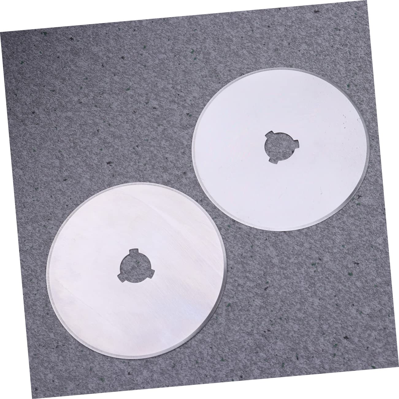 Operitacx 15piezas Cuchillas Circulares De Repuesto Para Cortadores Rotatorios Para Cortar Tela Papel y Cuero Con Estuche De Almacenamiento Plateado