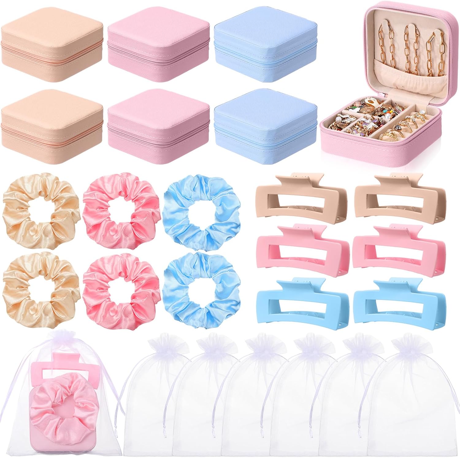 Teen Girls Birthday Party Favor Gift Set, 3 Color, PU Leather