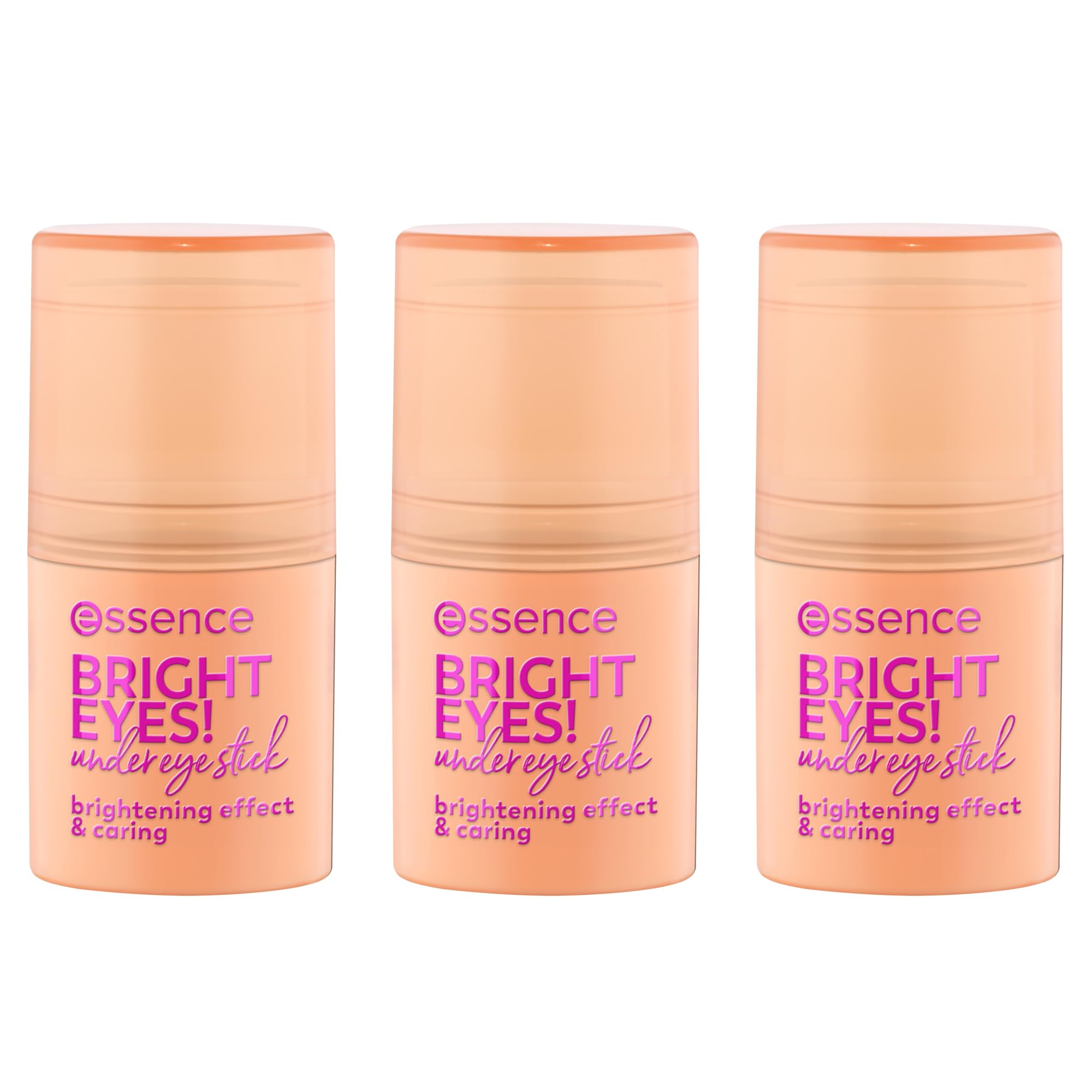 essence BRIGHT EYES! under eye stick, Augenpflege, Nr. 02, Nude, pflegend, aufhellend, natürlich, vegan, ohne Parfüm, ohne Alkohol, ohne Konservierungsstoffe, 3er Pack (3x5g)