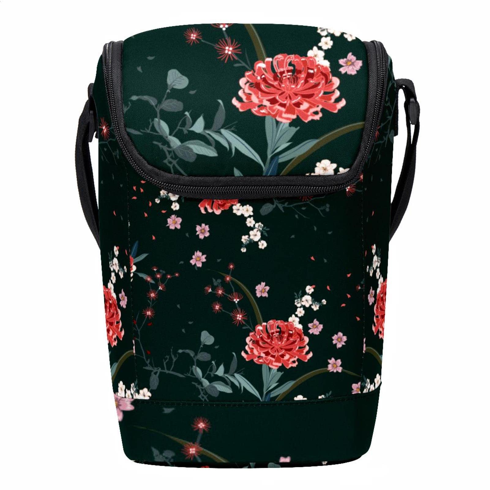 Bolsa de almuerzo con flores para hombres y mujeres ideal para el trabajo