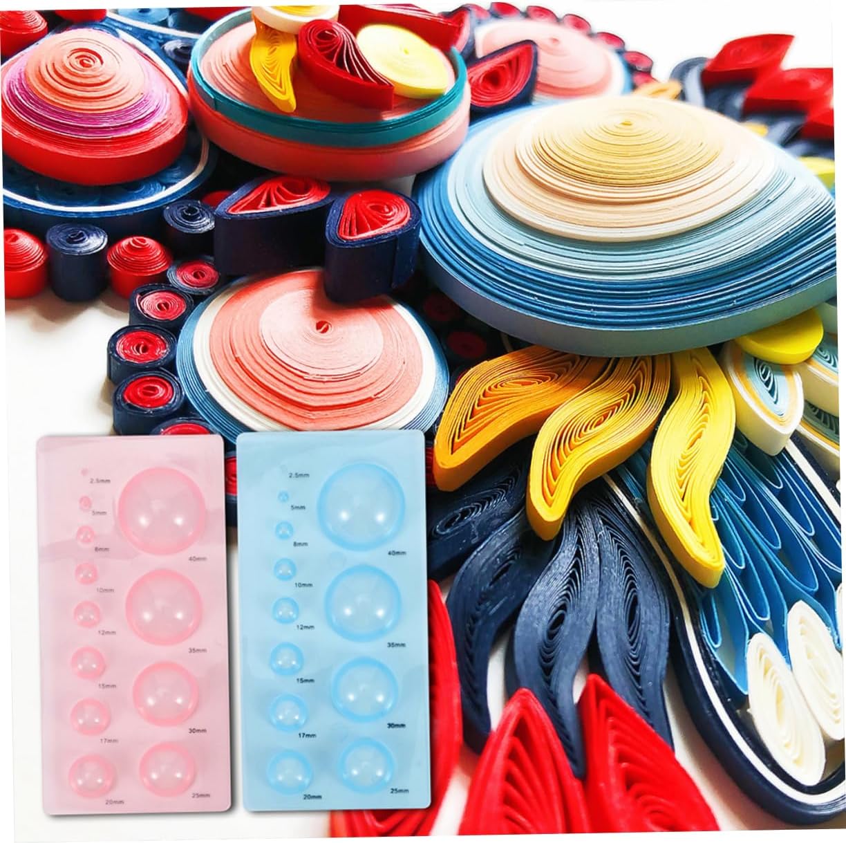 BEBEMOKO 6pcs Material Paper Quilling Tools DIY Paper Craft Kit Quilling Mould Simple Great for Boys and Girls Motor Skills