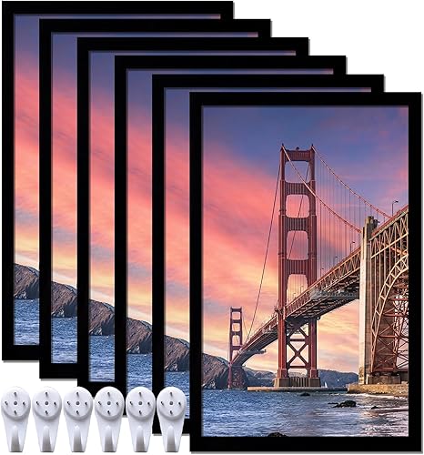 6 juegos de marcos de fotos de 14 x 22 pulgadas, marcos para collage de fotos de 14 x 22 pulgadas, póster de fotos, certificado de galería de pared,