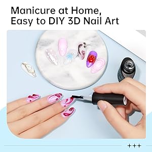 SUPWEE Clear 3D Nail Gel Sculpting Gel for Nail Art Water Droplet Gel Nail Polish for Nail Rhinestone Nail Craving Gel Paint for Home Manicure DIY Soak Off UV Gel Drawing Molding Nail Art Glue