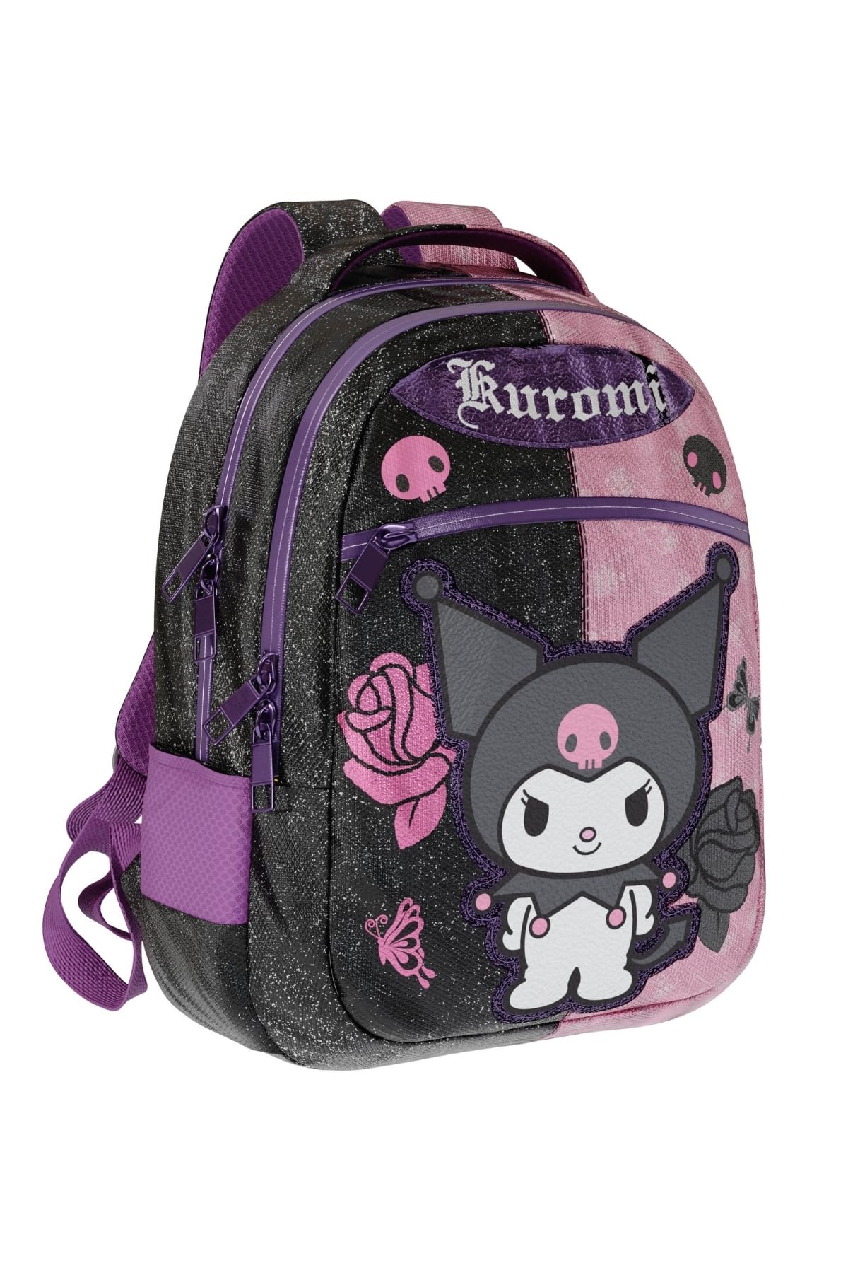 Wiggle Kuromi Temalı Lisanslı Premium 3'lü Okul Seti Sırt Çantası-Beslenme Çantası-Kalemlik