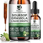 (2 Pack) Soursop Graviola Leaf Extract Liquid Drop Plus Pure Botanical Sea Moss for Cell Support & Regeneration, Immunity, Liver, Gut & Antioxidant - Soursop Bitters Liquid, Natural Flavor, 1 Fl Oz