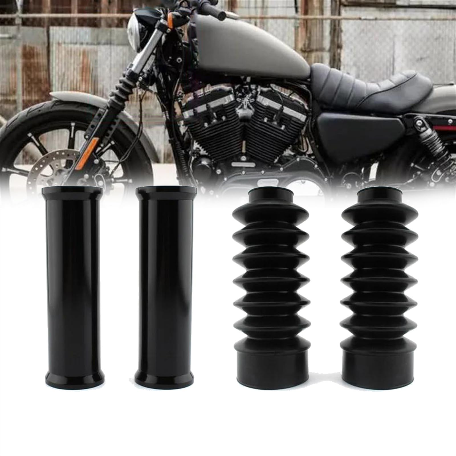 4 Pz/set Moto Forcella Anteriore Ammortizzatore Copertura Tubo Di Per Harley Davidson Sportster 883 1200 2000-2021
