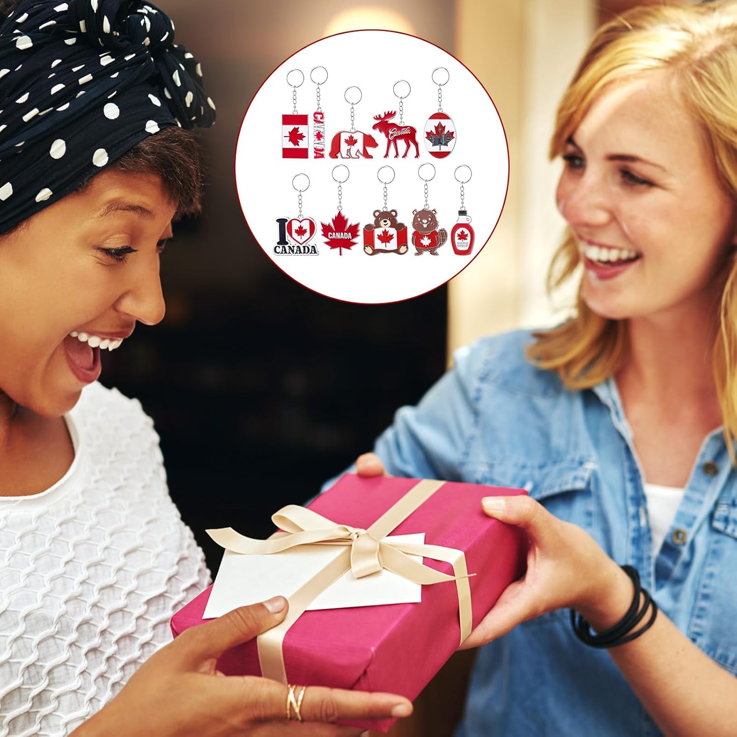 20 Pcs Canada Keychain Rings National Canada Day Zinc Alloy Keychains Gift Canadian Souvenir Flag Maple Leaf Decorations Keyring Purse Handbag Backpack Bag for Canadian Gifts Decorations - Image 5