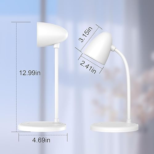 Miniatura 2 de Lámpara LED de escritorio para oficina en casa, 3 colores de luz, lámpara de mesa, luz de lectura regulable para mesita de noche, lámpara de