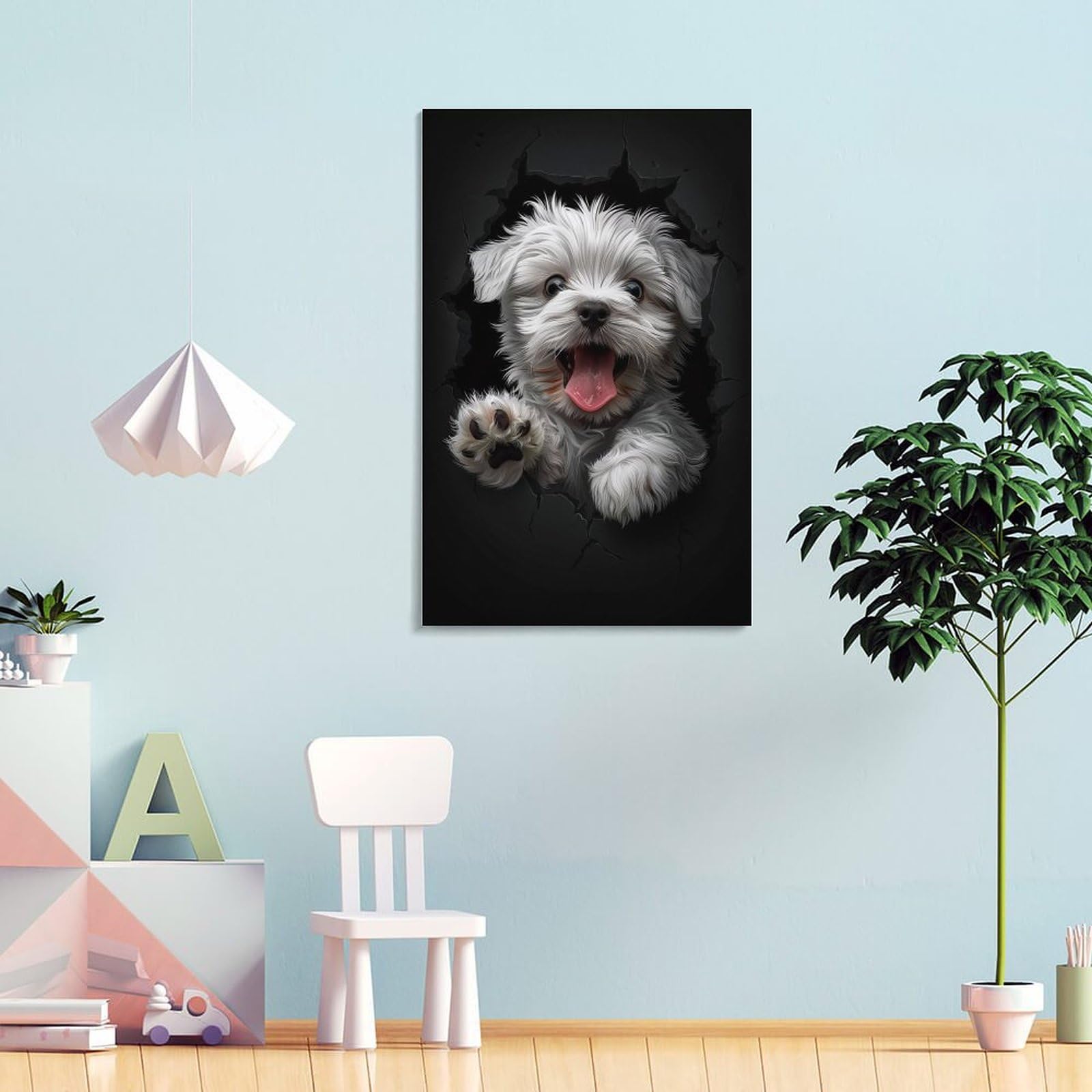 aaaaab Maltesisches Kunstwerk für die Wände zu Hause, für Wohnzimmer und Schlafzimmer, 3D-Wandkunst, 50 x 75 cm