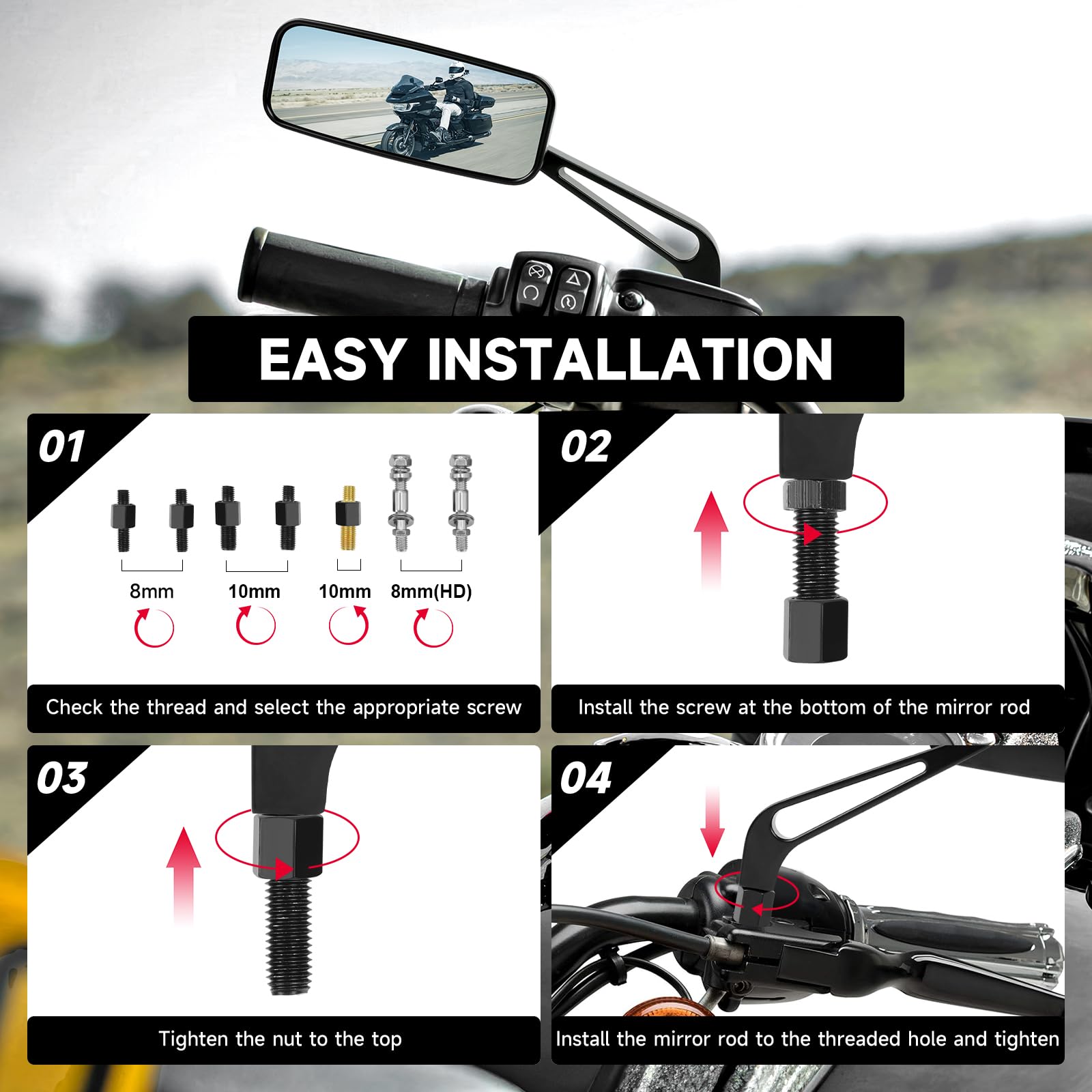 Amazon | DREAMIZER (ドリーマイザー) オートバイミラー ハーレー