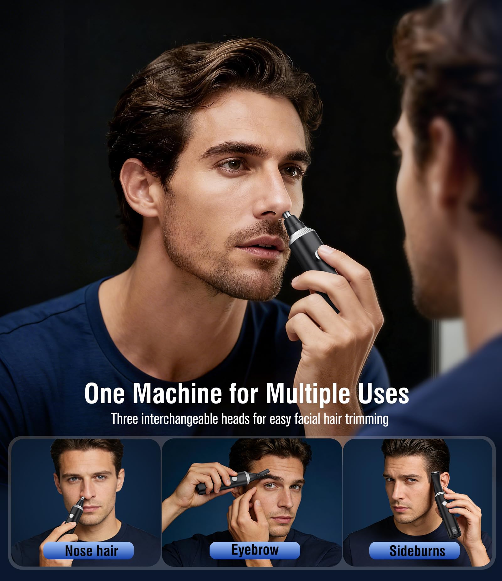 Nose Hair Trimmer - Painless & Rechargeable -2