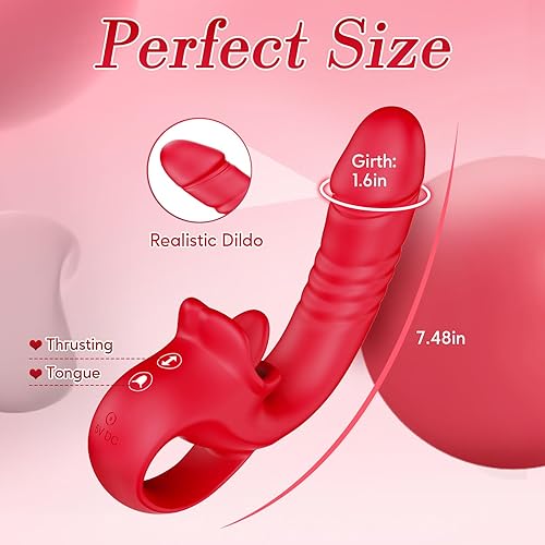 Miniatura 4 de Consolador Vibrador con Empuje Juguetes Sexuales para Mujeres, Consoladores Juguetes para Adultos Vibrador de Lamer Clítoris y Punto G con 10