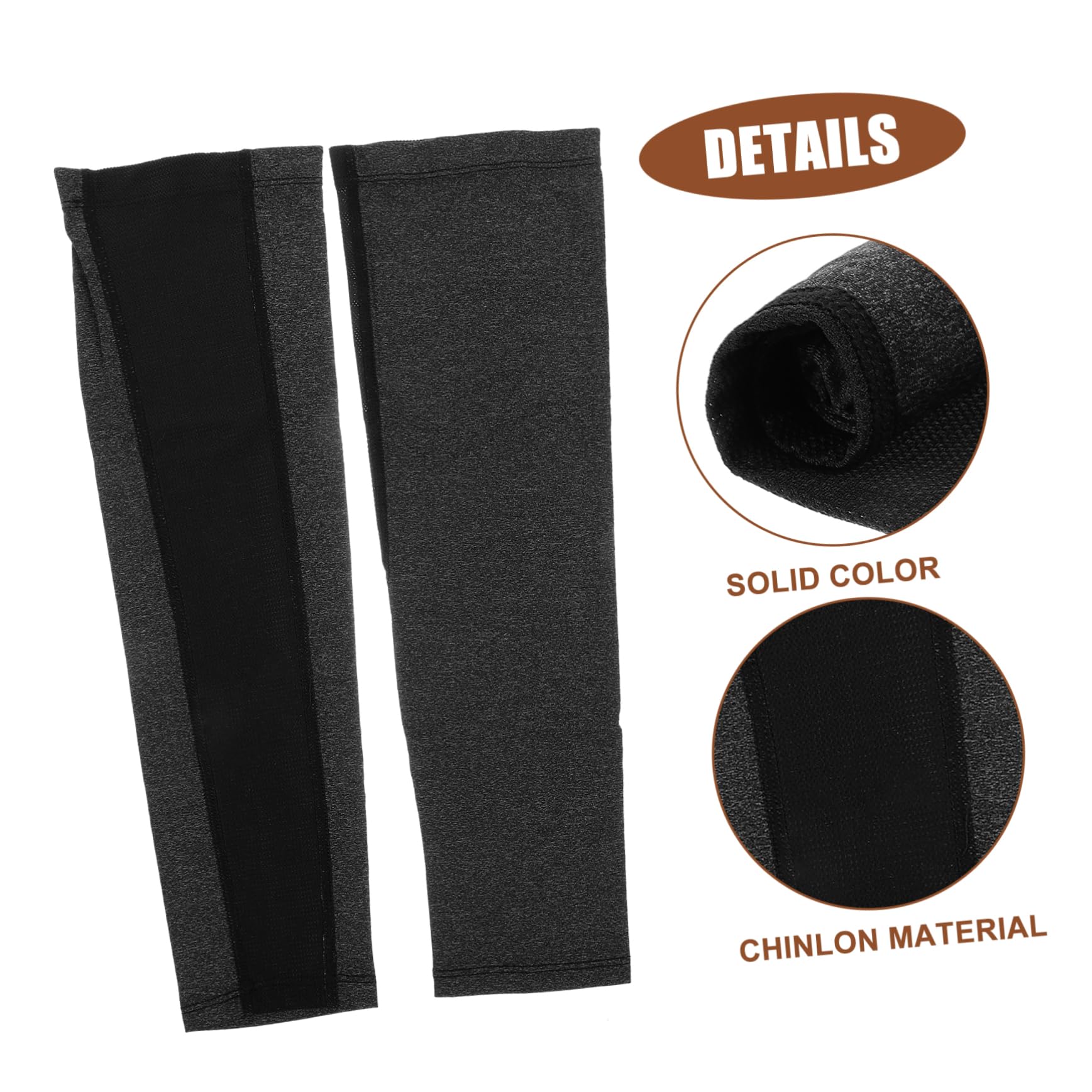 ibasenice Manga De Protección Solar Elástico Para Manga De Brazo Ultravioleta Manga Protectora Cubrir Hombres Mangas De Brazo Brazos Ciclismo Solar Apoyo Nylon Negro