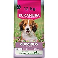 EUKANUBA Cibo secco per Cuccioli con agnello e riso per razze di taglia piccola e media