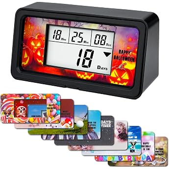 Digital Countdown Timer with Backlight 9999 Days Large LCD Display 12/24 Hour Clock for Retirement Holiday Graduation Christmas Weddings Birthdays