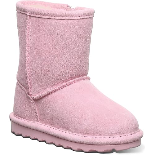 BEARPAW Elle Toddler Multiple Colors | Toddler's Boot Classic Suede with Zipper | Kid's Slip On Boot | Comfortable Winter Boot