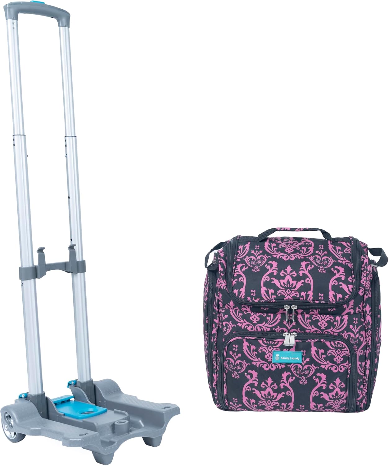 Handy Sandy Crafter’s Tote Bag Organizer, Storage Bag for Craft Supply, and Scrapbooking Carrier w/Handle and Wheels