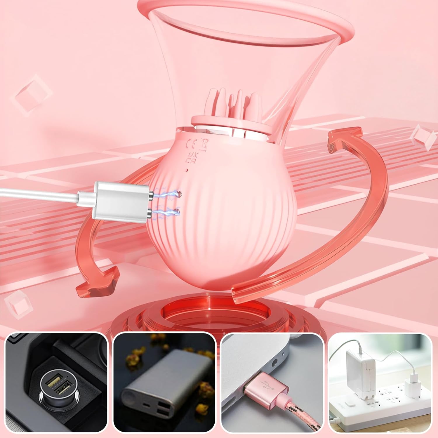 Sex Factory Nipple Sucker Toys, Breast Massagers with 3 Soft Brush Heads, 360° Rotating Nipple Vibrator with 9 Vibration Modes & App Control, Breast Stimulator Nipple Suction Sex Toy for Women