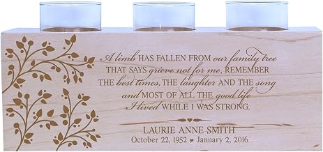 LifeSong Milestones Personalized 3 Votive Tealight Candle Holder A Limb Has Fallen Bereavement Sympathy Gift for Loss of Loved One 10x4x4