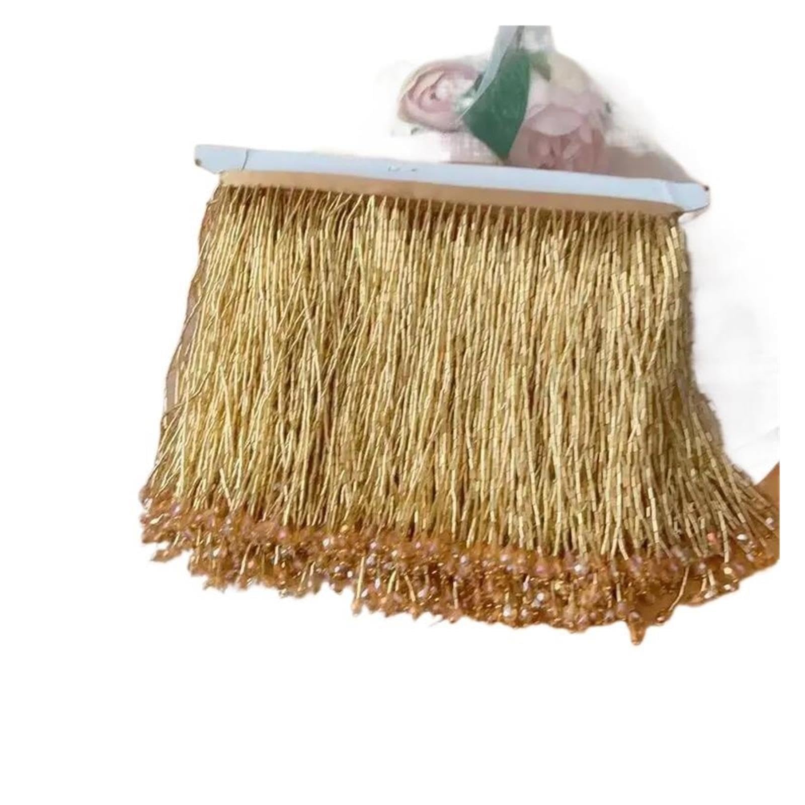 Nappe in pizzo fatte a mano con perline di cristallo alte 16 cm